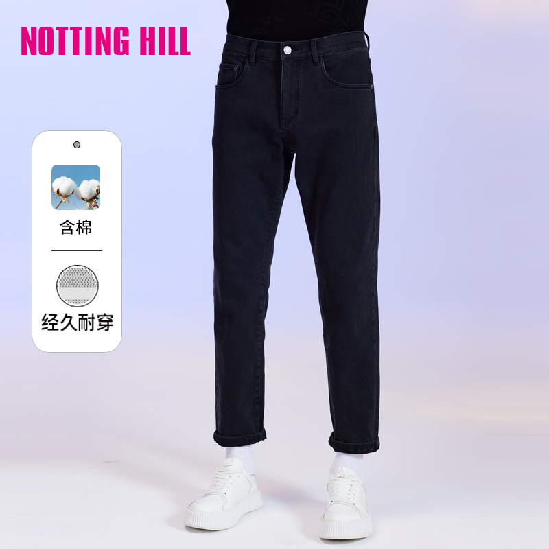 诺丁山冰丝修身男士加厚牛仔裤