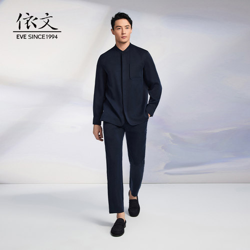 依文（EVE）男士西服时尚休闲复古单西外衣通勤