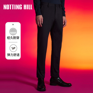 男NB720183 黑色商务直筒宽松高级感耐磨小西裤 诺丁山男士 休闲裤