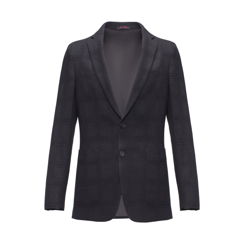 依文商务正装西服羊毛混纺舒适外套黑色春秋休闲单西NA720031