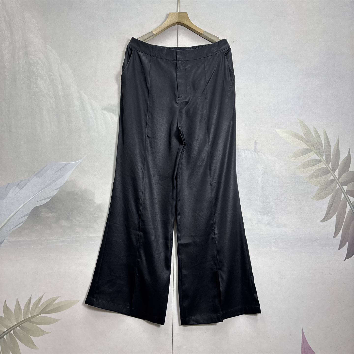 专柜~桑蚕丝香云纱阔腿裤26夏季缎面百搭时尚气质真丝阔腿裤,女装/女士精品,休闲裤,淘宝优惠券,粉丝福利购,淘宝优惠卷