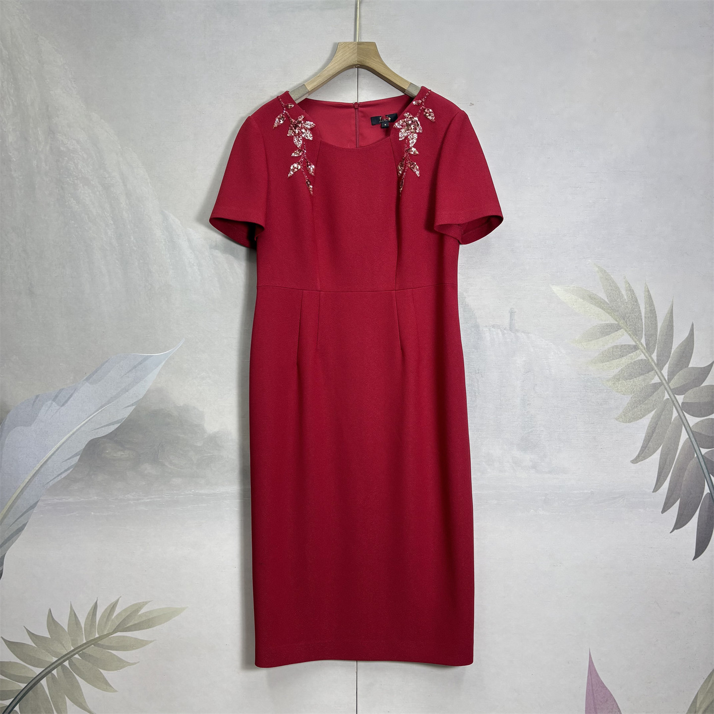 高贵气质醋纤减龄连衣裙女26