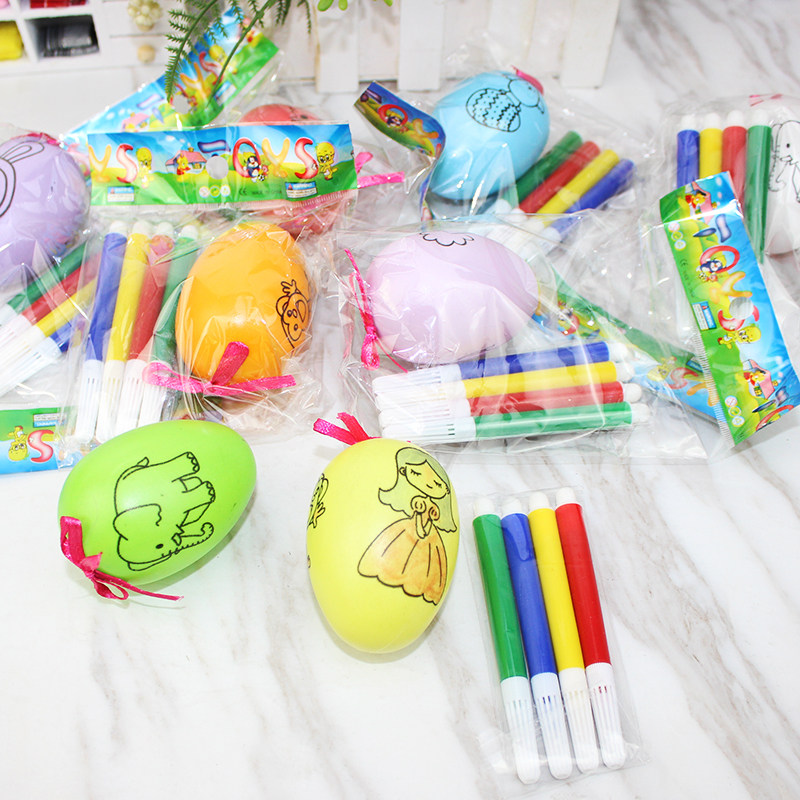 彩蛋diy儿童手工 端午复活节塑料鸡蛋壳玩具仿真手绘画球涂鸦彩绘,玩具/童车/益智/积木/模型,白模填色/模具彩绘/石膏娃娃,淘宝优惠券,粉丝福利购,淘宝优惠卷