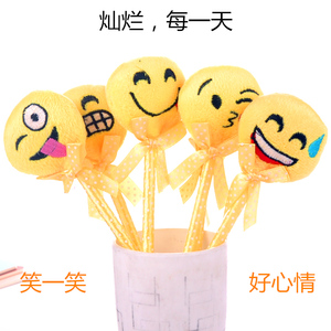 卡通女孩动漫毛绒玩具 礼品文具圆珠笔缎带毛绒笔六一儿童节