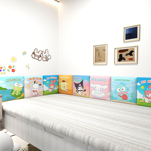 儿童房卡通无甲醛动物床头软包