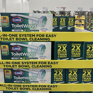 现货！美国Clorox高乐氏马桶刷套装一次性替换刷头即抛除菌清洁