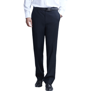 红都冬装新款西裤男商务正装直筒中高腰职业上班开会职业男西装裤