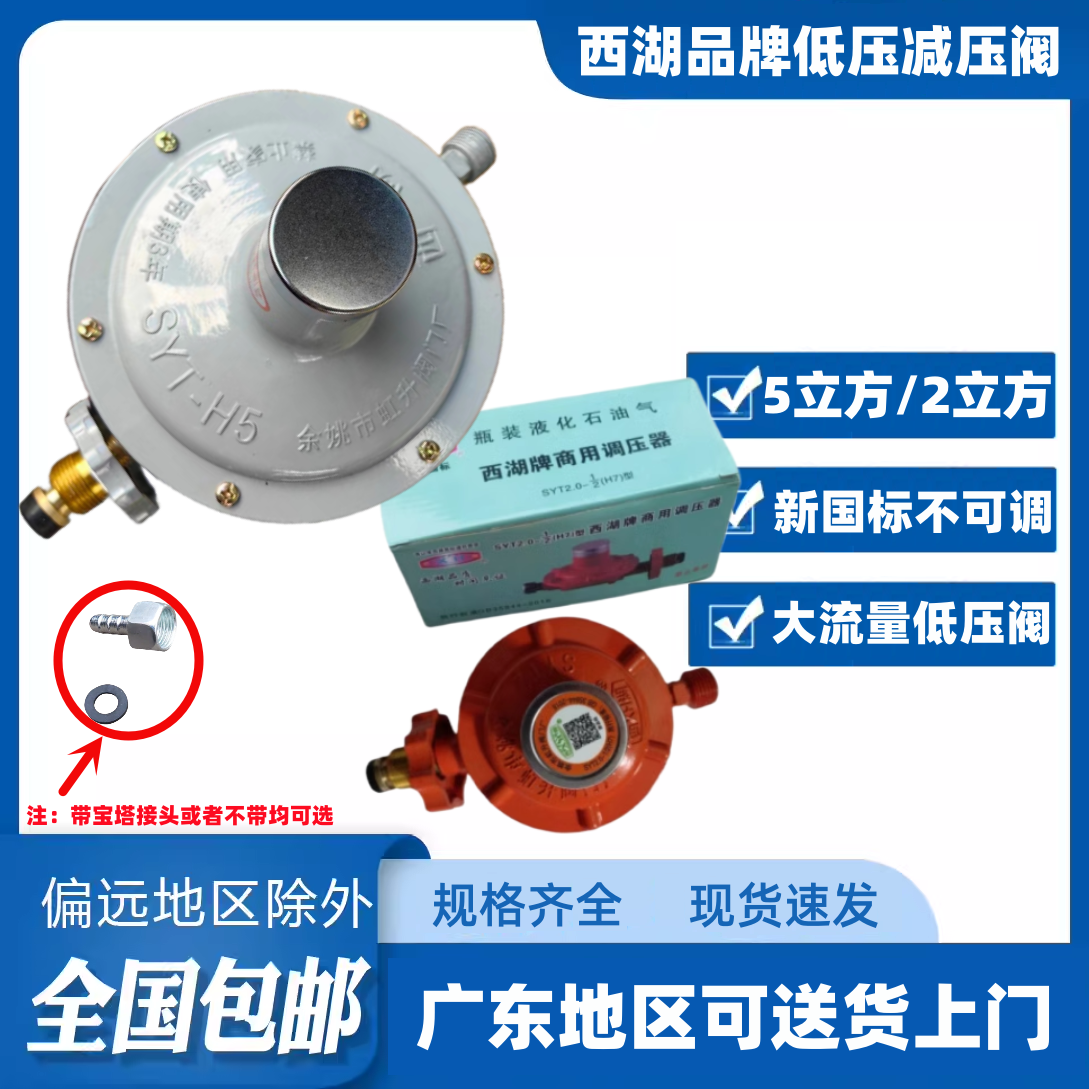 大流量煤气阀 西湖液化石油气调压减压阀，YJ5立方，2立方低压阀
