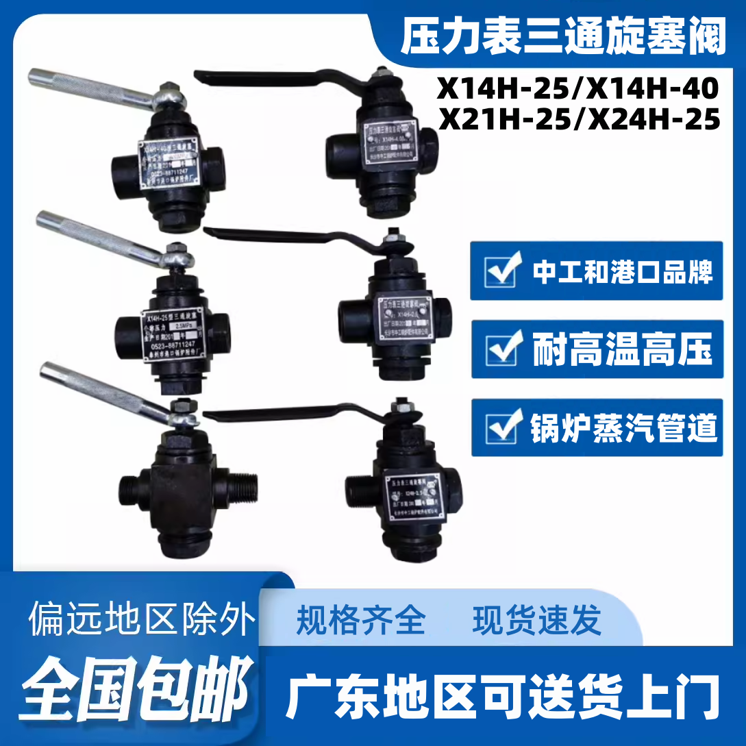 长沙中工蒸汽压力表三通