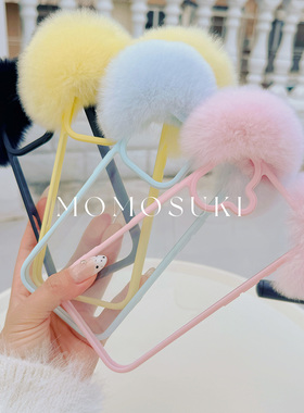 MOMOSUKI 秋冬原创新款獭兔毛绒16Promax手机壳创意米奇耳朵15Pro可爱毛球挂绳链iPhone17少女心14/13潮壳