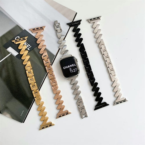 applewatch8不锈钢波浪表带