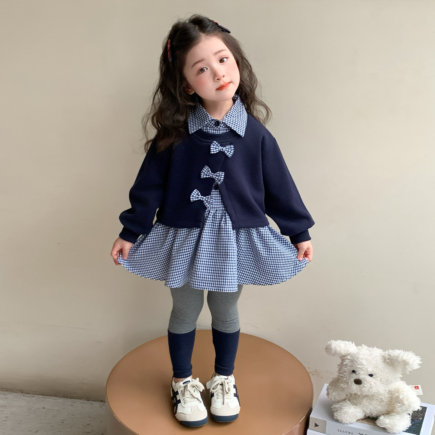 女童春季假两件套装2026新款洋气韩版小女孩春秋儿童打底裤两件套,童装/婴儿装/亲子装,套装,淘宝优惠券,粉丝福利购,淘宝优惠卷