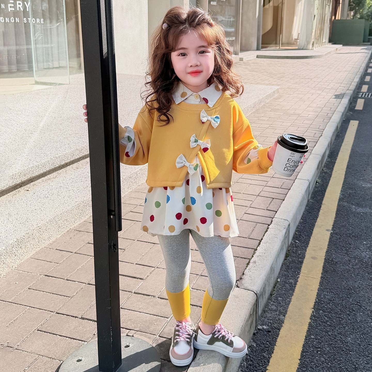 女童春季假两件卫衣套装2026新款小女孩韩版儿童春秋打底裤两件套,童装/婴儿装/亲子装,套装,淘宝优惠券,粉丝福利购,淘宝优惠卷