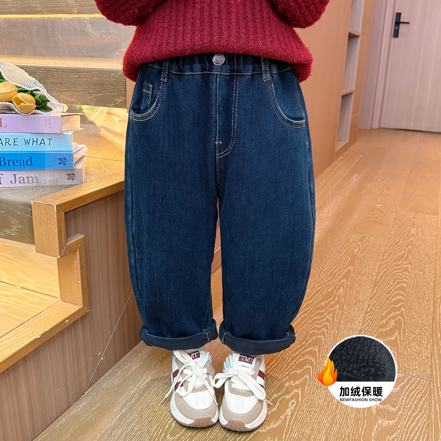 女童牛仔裤2025冬季新款