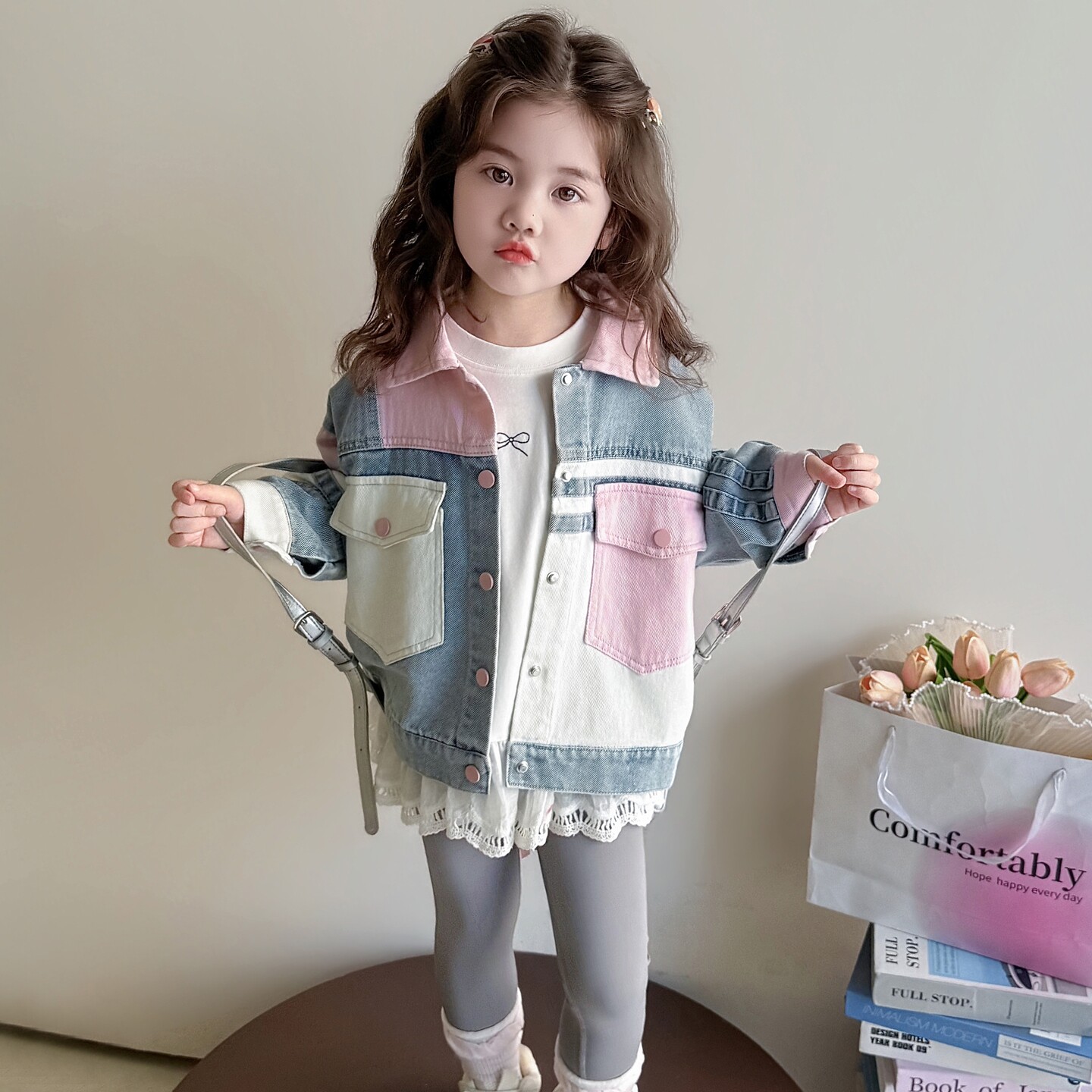 女童春季韩版牛仔外套2026新款洋气小女孩春秋超好看儿童炸街上衣