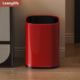 复古红垃圾桶家用客厅轻奢高档厨房卧室高颜值摆件2026新款 大口径