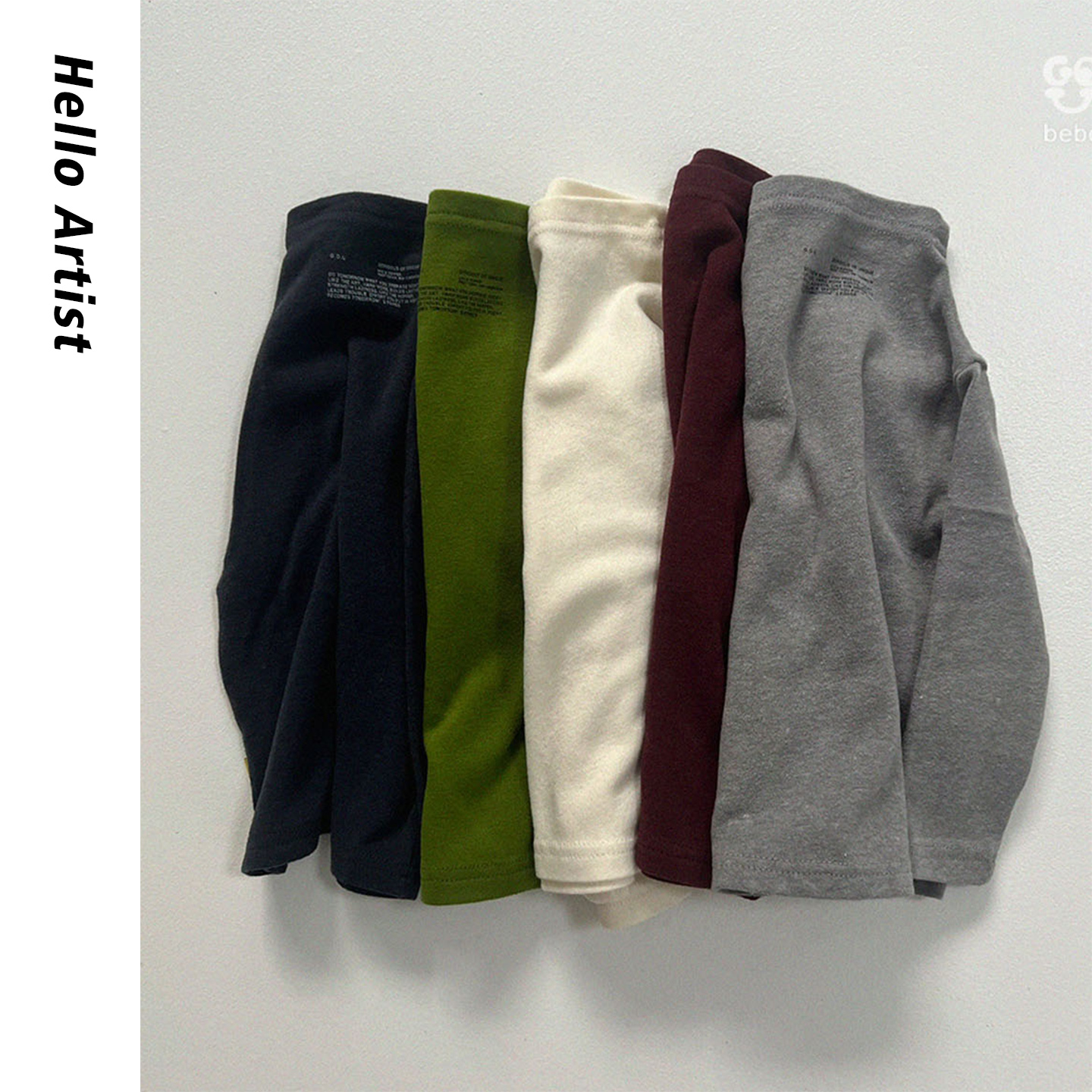 软糯纯色高领打底T恤多色亲子