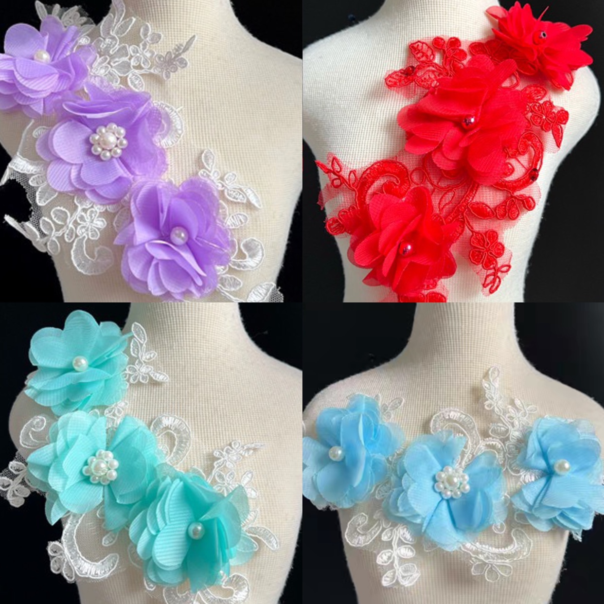 婚纱亮片装饰花朵DIY手工花边