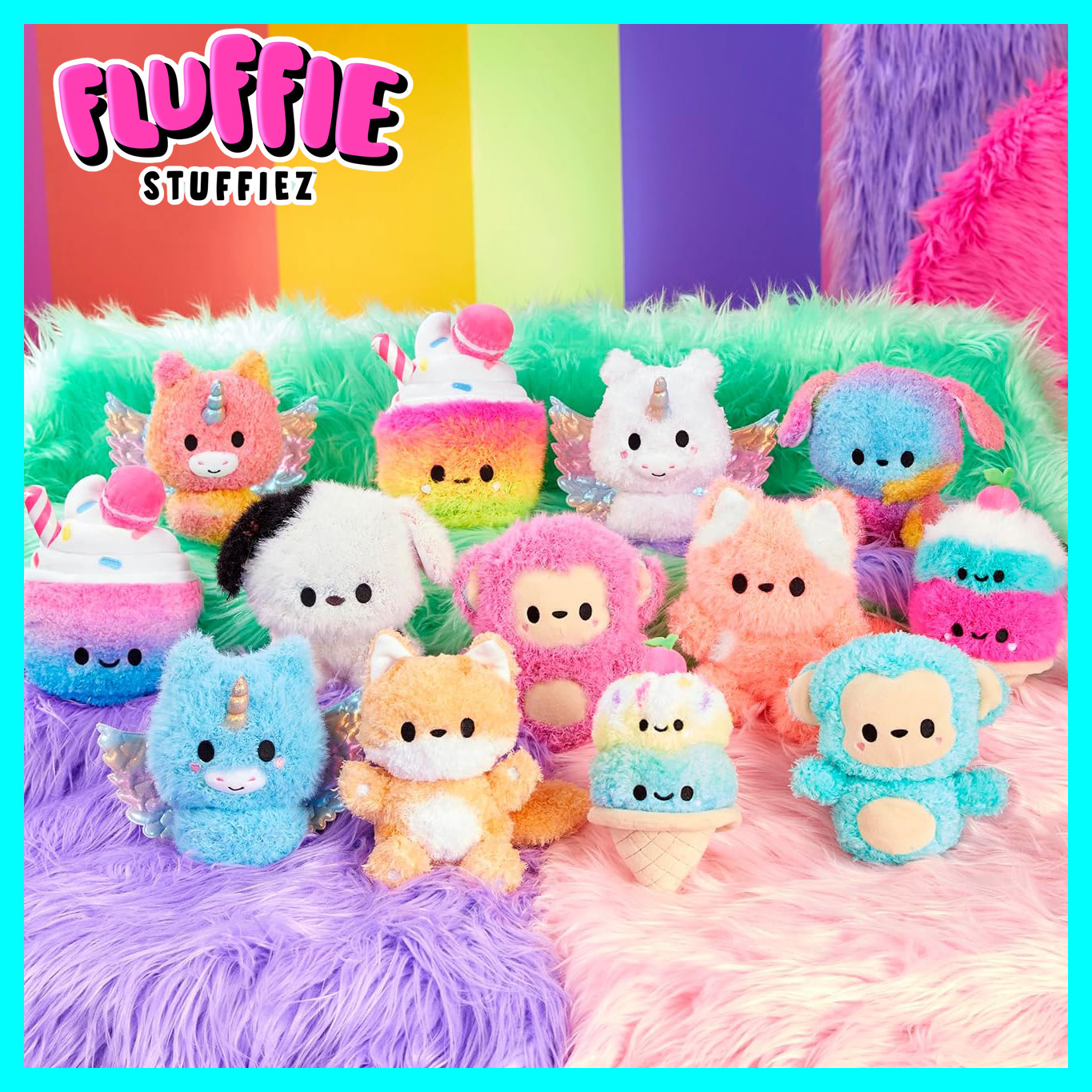 24年新Fluffie解压毛绒玩具女孩玩偶治愈解压拔毛可爱惊喜娃娃