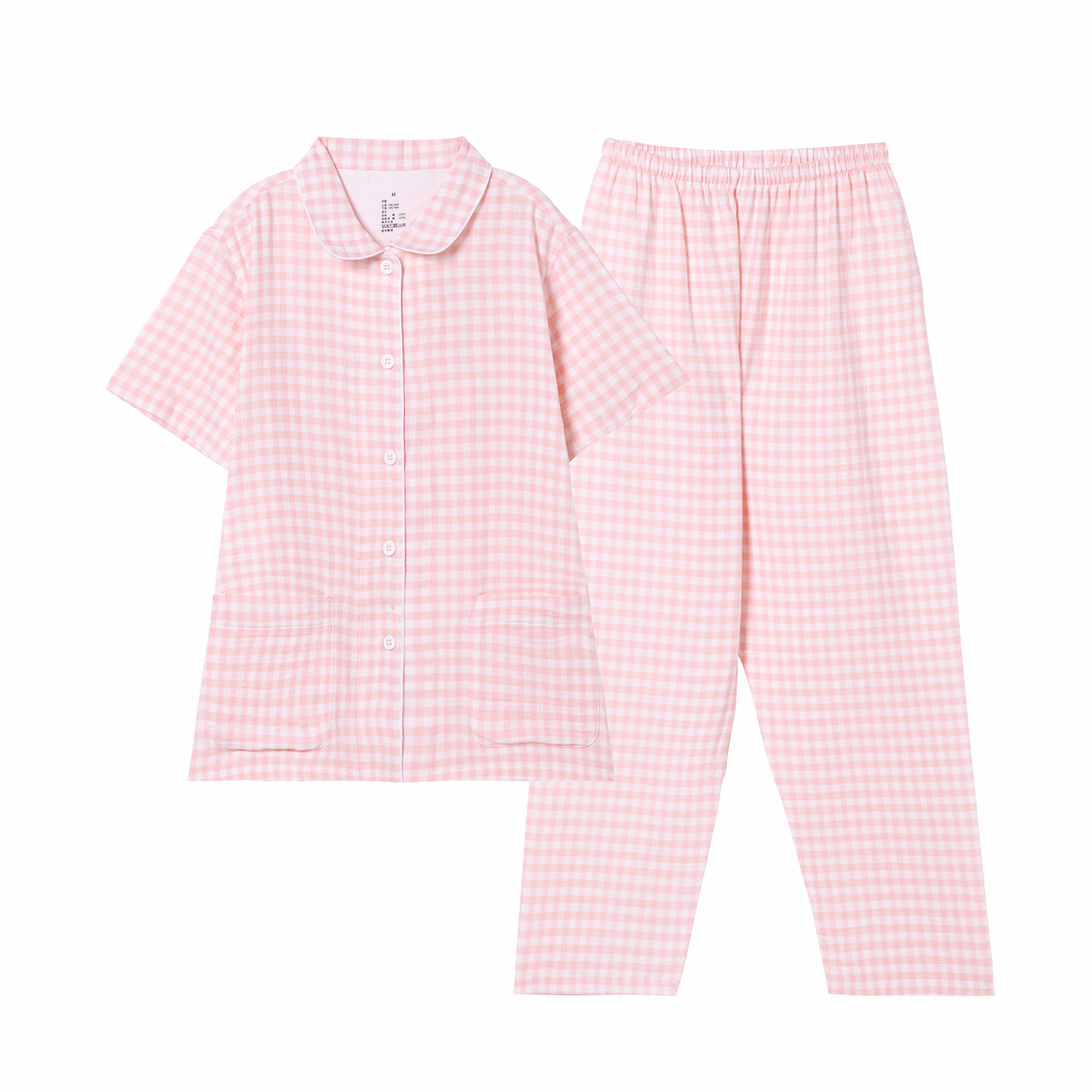 奥若拉纯棉睡衣双层纱男女家居服睡衣/家居服套装