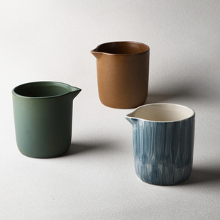 陶瓷鹰嘴奶盅奶杯日式高档精致咖啡分享杯奶罐壶茶海公道杯270ml