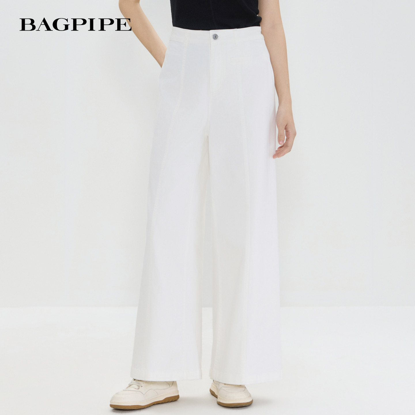 风笛2026春季新款白色阔腿牛仔裤女百搭垂感显瘦休闲裤直筒裤,女装/女士精品,牛仔裤,淘宝优惠券,粉丝福利购,淘宝优惠卷