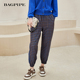新款 格子裤 女宽松直筒拖地长裤 风笛2025秋季 子束脚运动百搭休闲裤