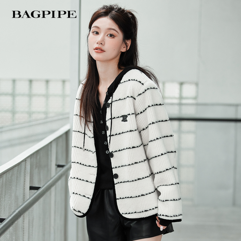 风笛2024冬季简约通勤百搭外套