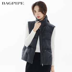 Bagpipe风笛2022冬季新款马甲简约百搭立领鹅绒轻薄保暖羽绒马夹