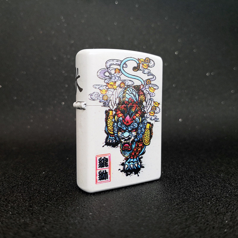 zippp哑漆黄铜外壳煤油打火机