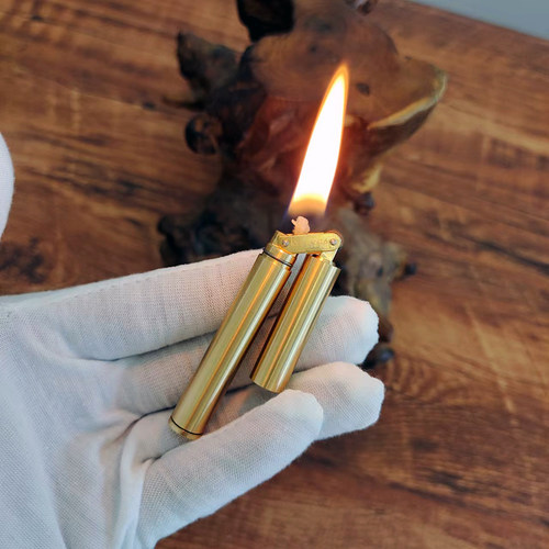 烟型圆柱形细长条把玩煤油打火机