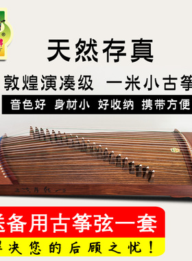 敦煌牌小古筝 一米 96940天然存真素面21弦儿童迷你1便携式初学者