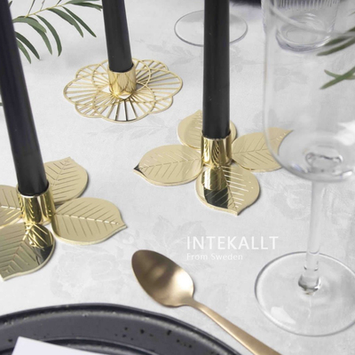 北欧Pluto香薰烛台金色银色姆明四叶凉亭旋转室内装饰餐厅摆件