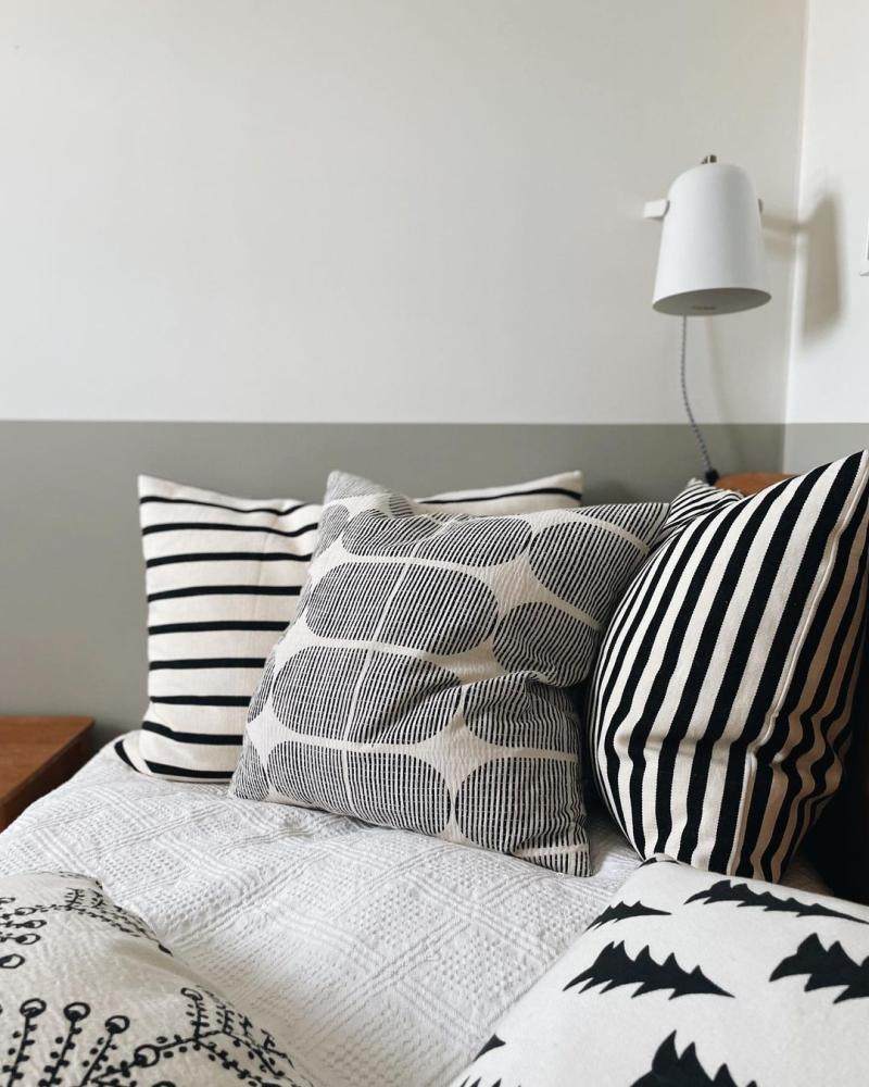 瑞典进口ins北欧手工雕版印刷印度手绘点点条纹抱枕套Intekallt,居家布艺,靠垫/抱枕,淘宝优惠券,粉丝福利购,淘宝优惠卷