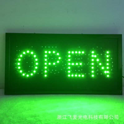 厂家直销LED广告牌切换openclosed咖啡厅标识牌25*48方形亚马逊