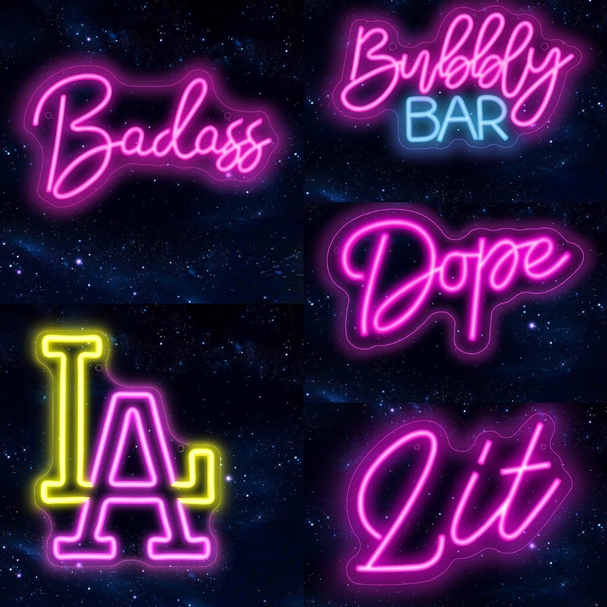 跨境亚马逊led霓虹灯室内墙壁装饰背景广告牌布置发光字母