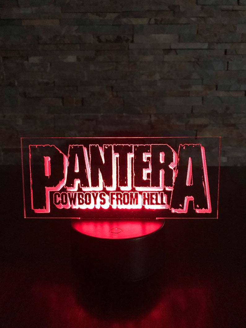 跨境爆款潘多拉乐队pantera 3D台灯USB立体LED小夜灯创意礼品灯,节庆用品/礼品,装饰灯,淘宝优惠券,粉丝福利购,淘宝优惠卷
