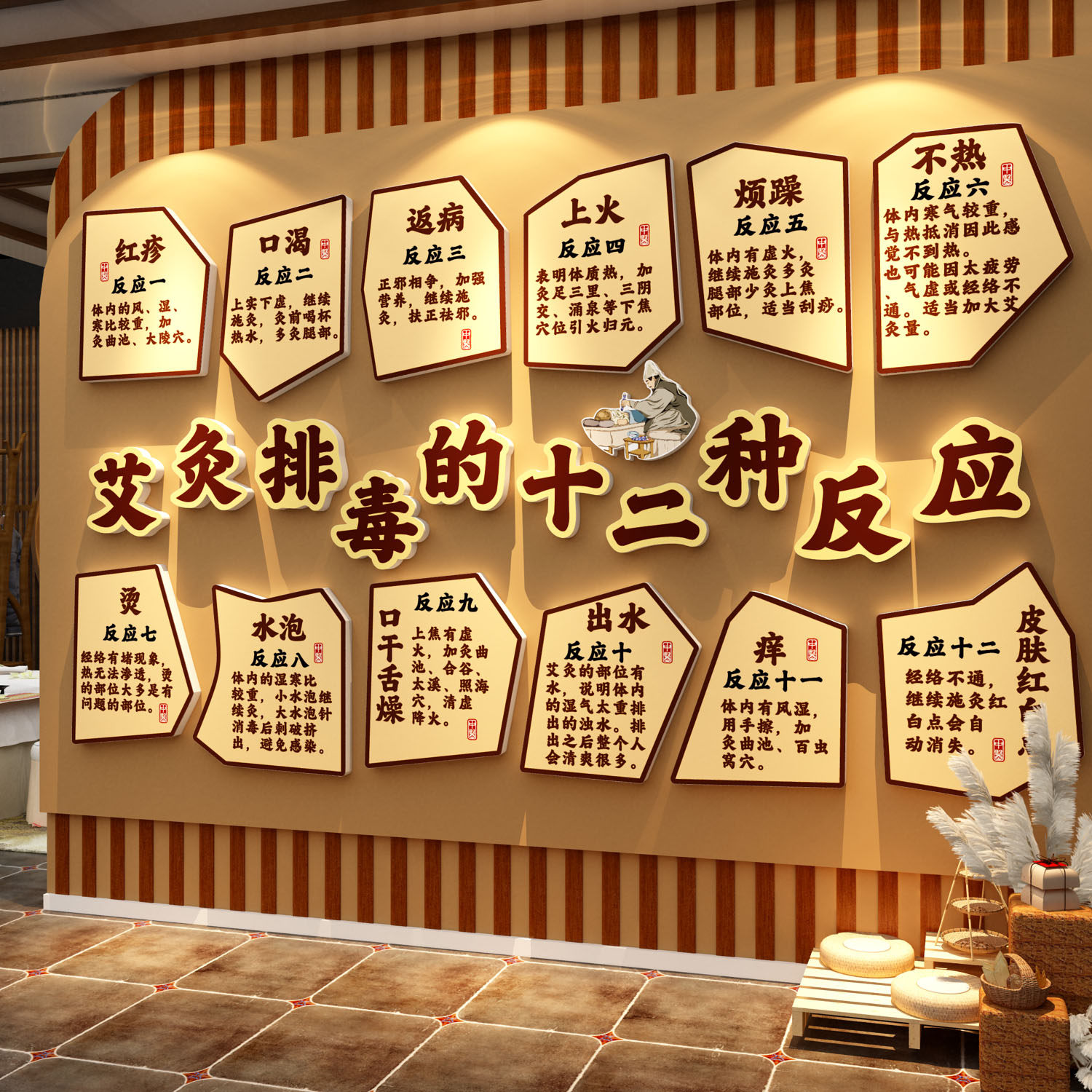 艾灸馆文化墙面中医养生形象背景装饰品氛围布置挂画广告图海报,家居饰品,软装墙贴,淘宝优惠券,粉丝福利购,淘宝优惠卷