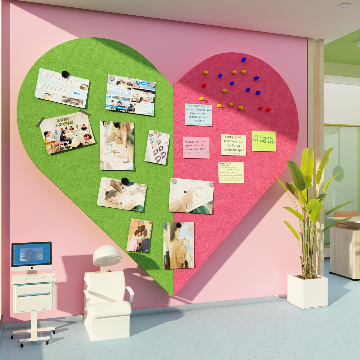 心理角咨询室布置挂图灵驿站软装饰画健康文化毛毡板照片留言墙面