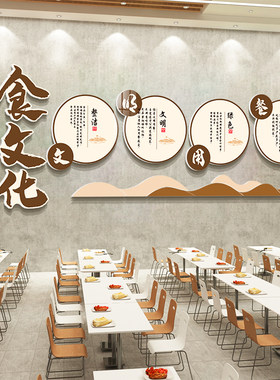 博尼亚食堂文化立体墙贴