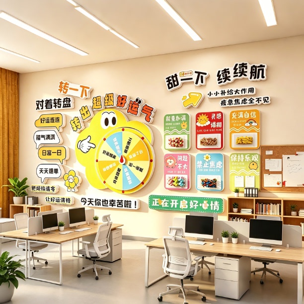 办公室互动幸运转盘墙贴