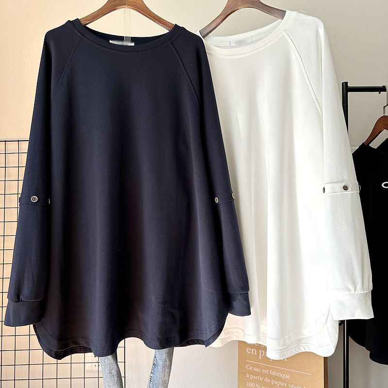 300斤特大码女宽松显瘦中长卫衣