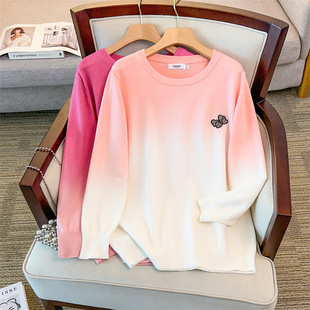 300斤大码女装春秋冬显瘦胖MM胸围150宽松圆领套头毛衣针织350斤