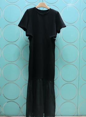 MRER莫乂义 专柜正品春季新款显瘦露腰短袖休闲连衣裙R5C90678