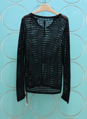 MRER莫乂义 专柜正品春季新款简约百搭镂空叠穿针织衫女R5A51522