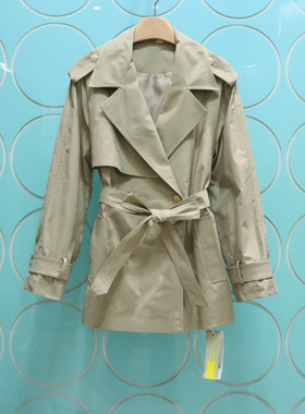 BOYI帛逸专柜正品2026春季新款双排扣系带长袖风衣外套女3608012