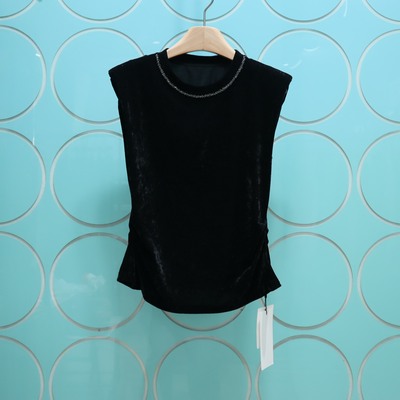 MRER莫乂义 专柜正品春季新款休闲风气质无袖圆领上衣R5C21462