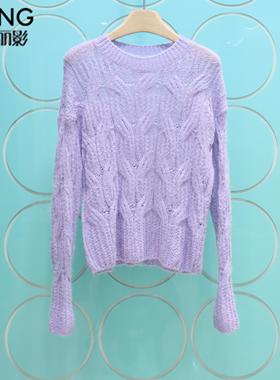 YSING衣香丽影专柜正品2026春季新款圆领长袖羊毛衫YMS32401208