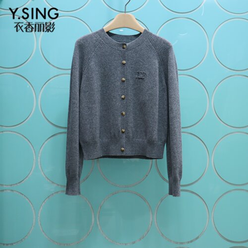 YSING衣香丽影专柜正品2026冬季新款纯色圆领羊毛衫女151019029