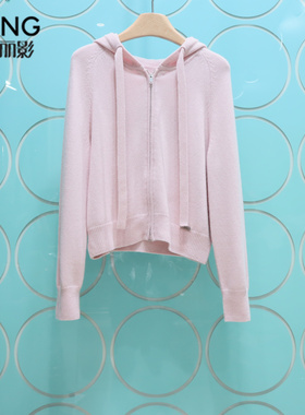 YSING衣香丽影专柜正品2025冬季新款甜美抽绳连帽羊毛衫141039101